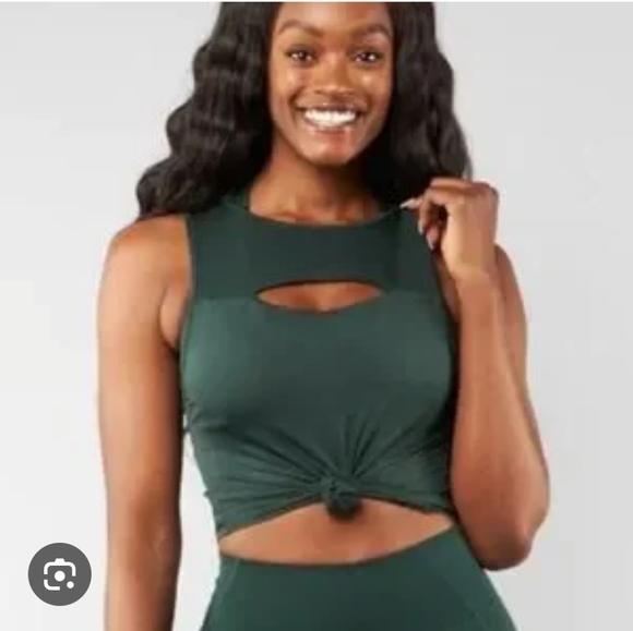 Buffbunny Botanical Athletic Tank Top Green Size small - Picture 3 of 7